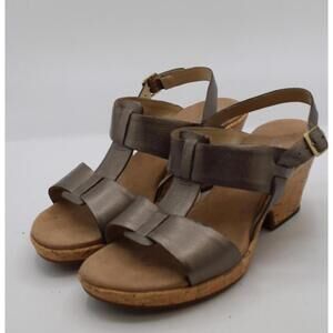 Clarks Heeled Slingback Sandals Leather Women's Size 7M